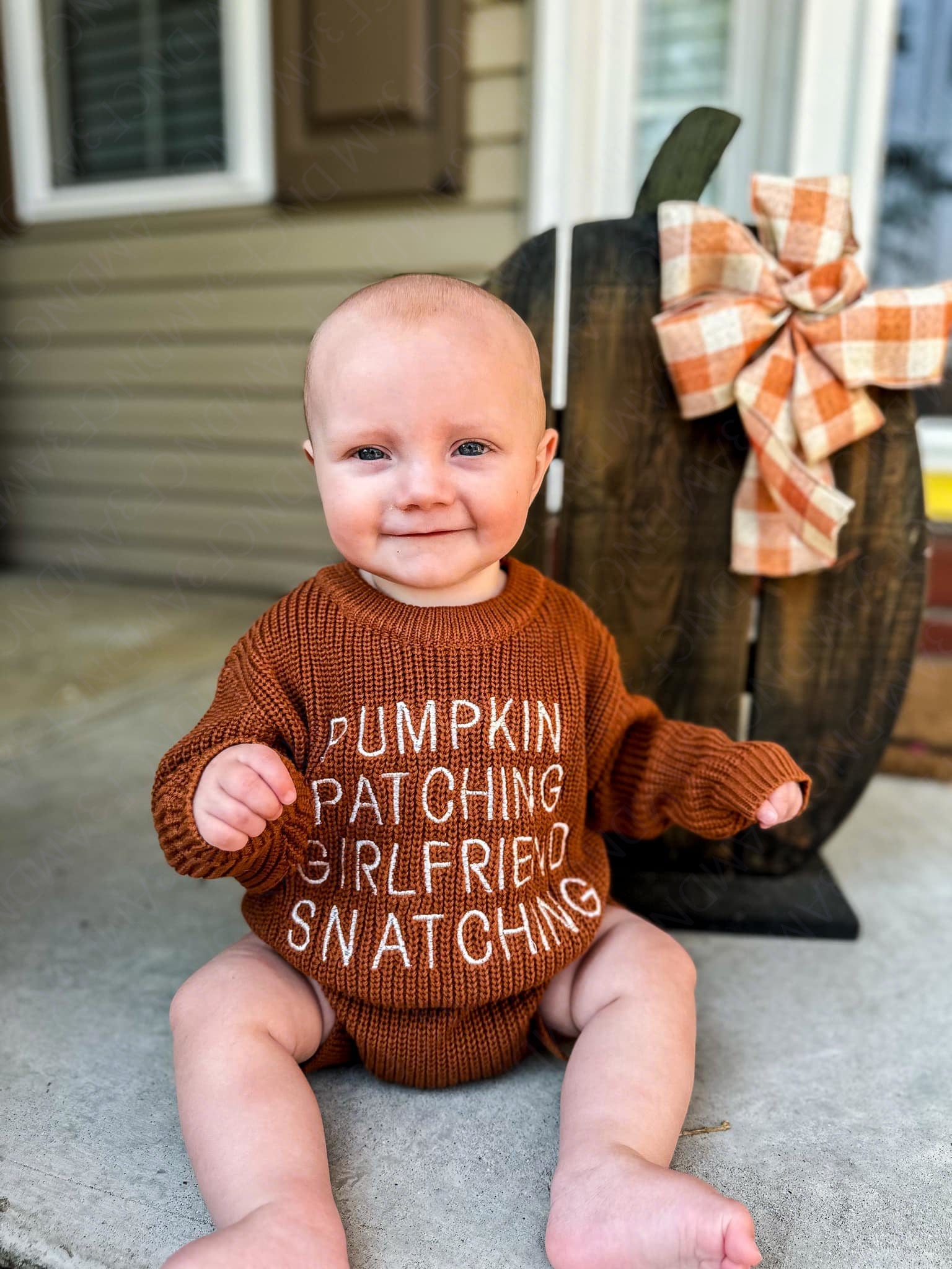Pumpkin Patch Knit Onesie