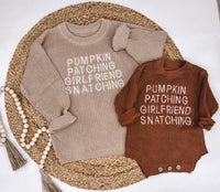Pumpkin Patch Knit Onesie