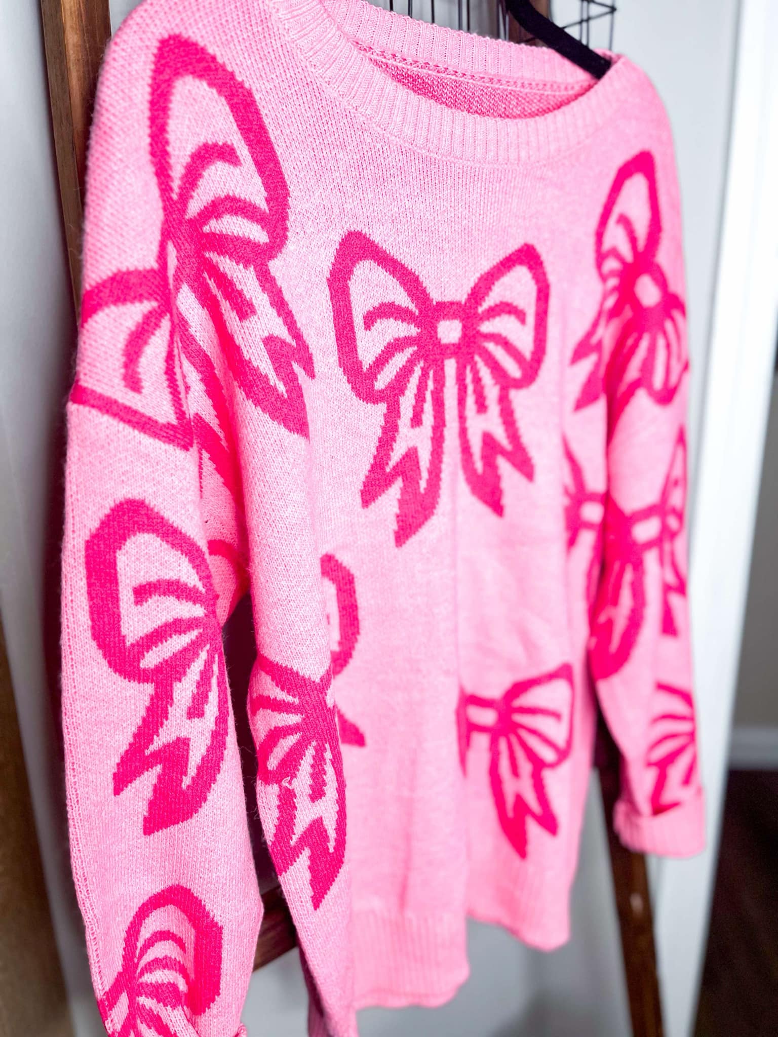 Pink Bow Sweater