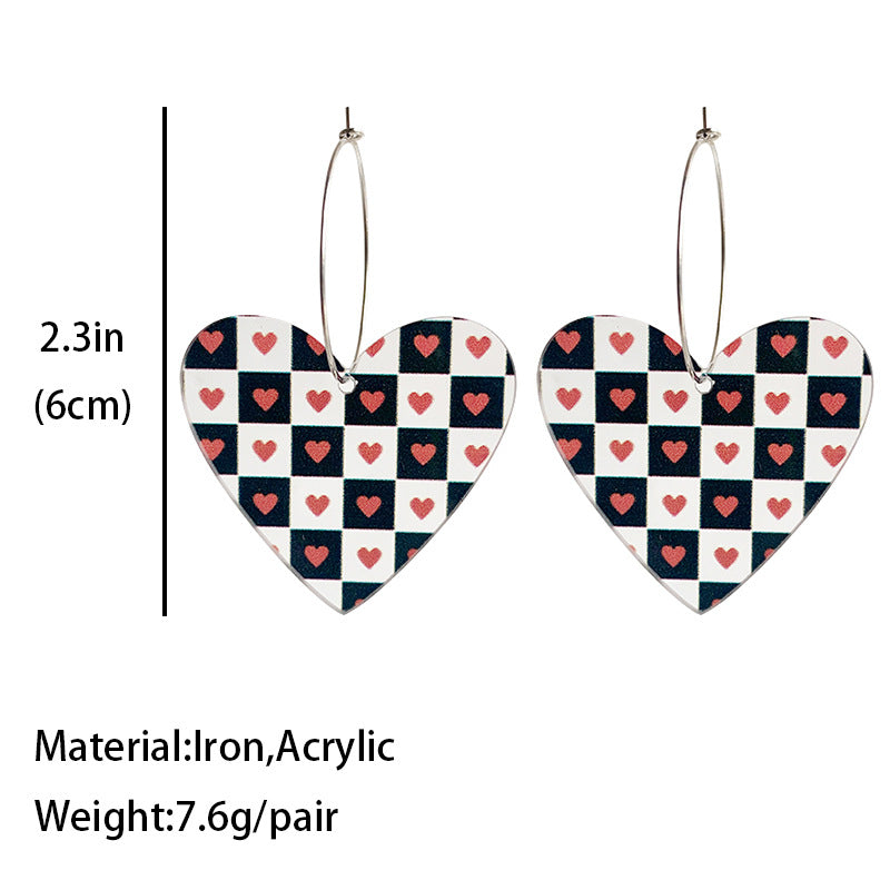 Acrylic Heart Earrings