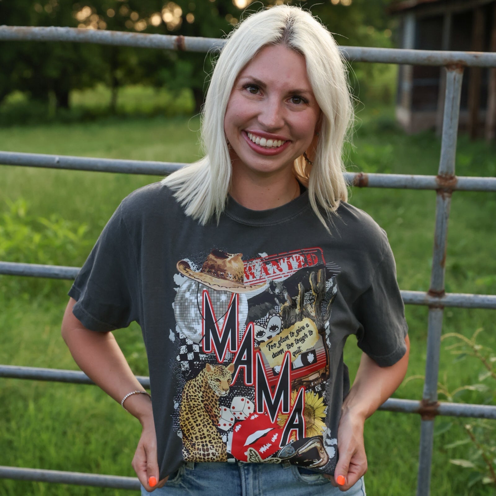 Block Leopard Touchdown Graphic Tee
