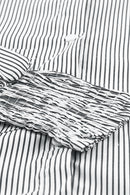 Black Striped Casual Blouse