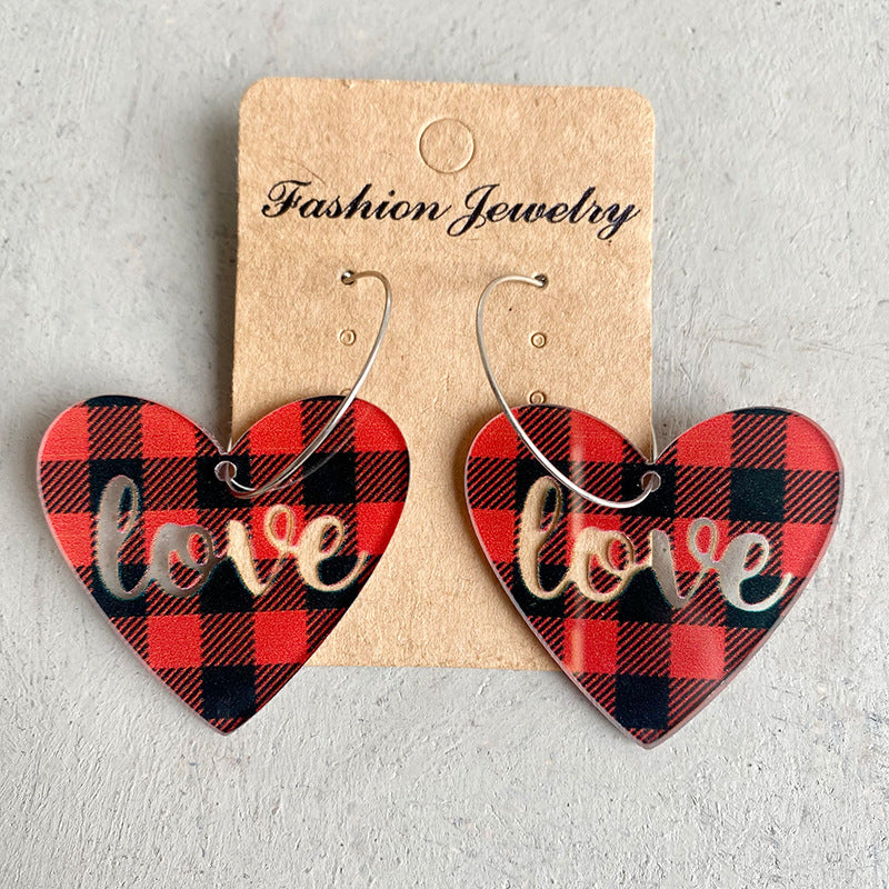 Acrylic Heart Earrings