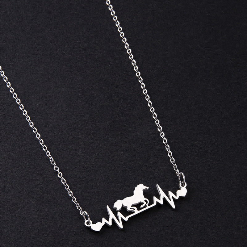 Horse heartbeat Necklace