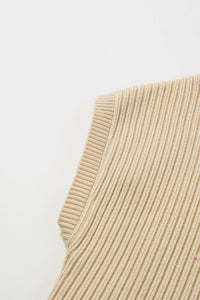 Oatmeal Short Sleeve Sweater