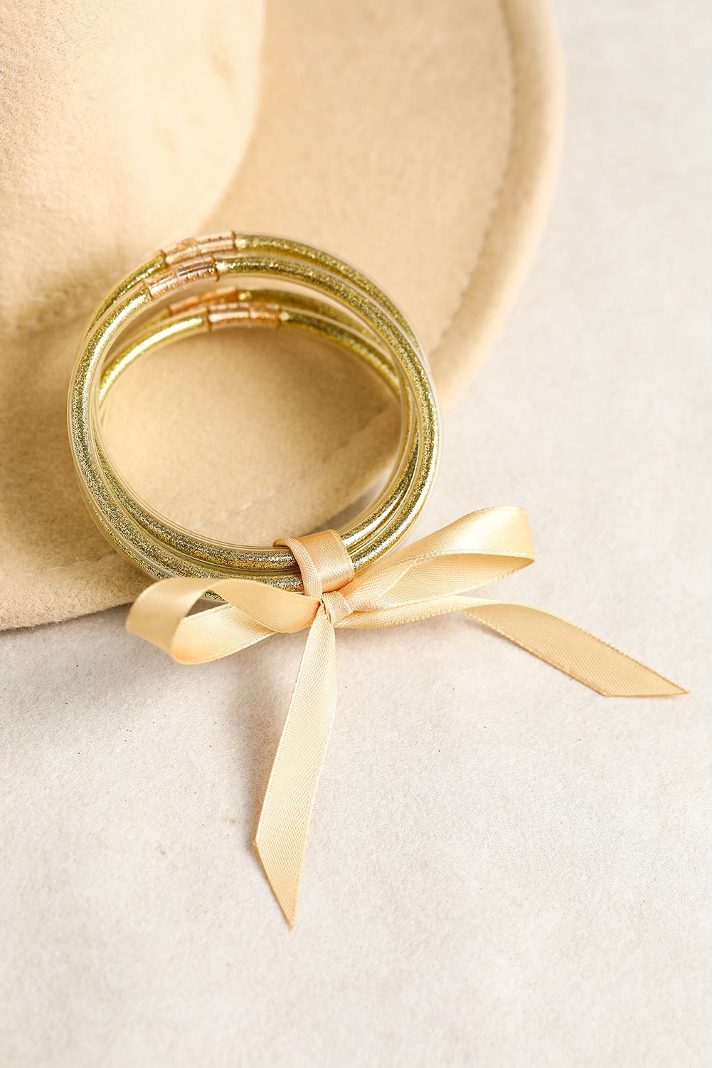 Gold Jelly Bracelet Set