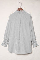 Black Striped Casual Blouse