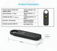 Self Defense Alarm with Flashlight