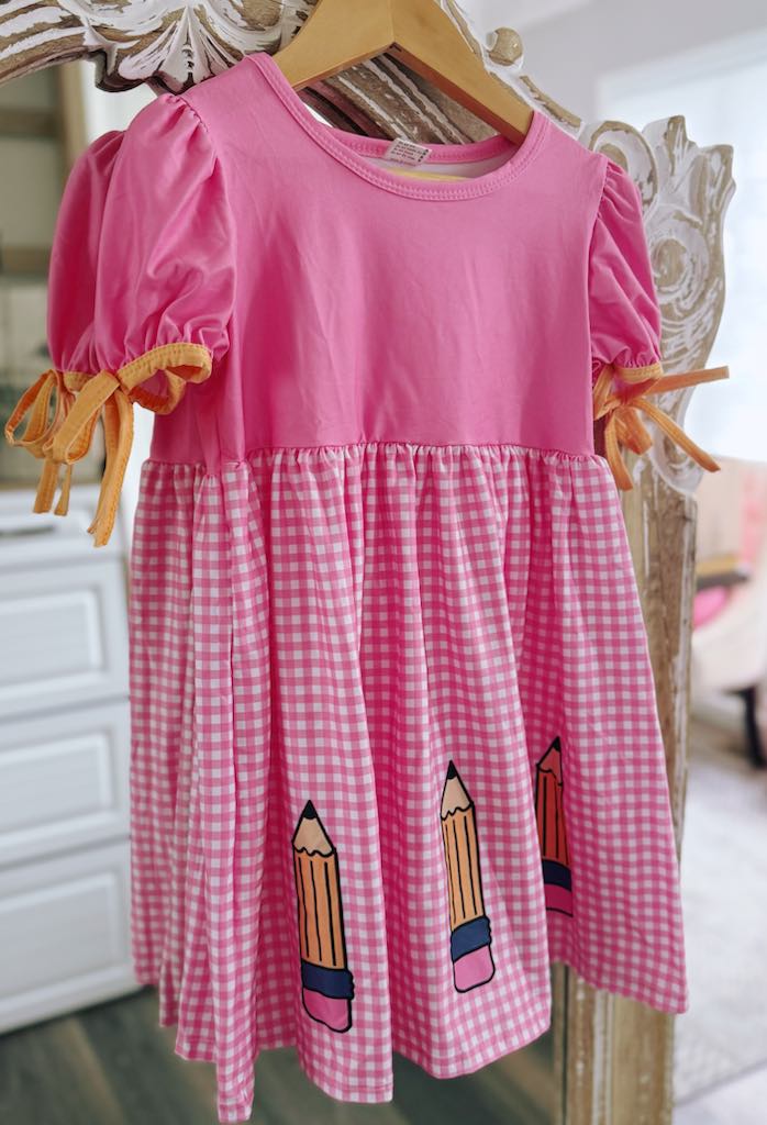 Checked Pencil/Crayon Dress