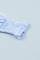 Stripe Shirred Cuff Shirt