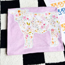 Floral Cow Graphic Teer