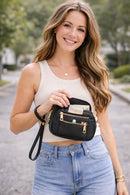 Vegan leather wristlets