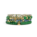 Go Green Heishi Bead Bracelet Stacks