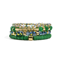 Go Green Heishi Bead Bracelet Stacks