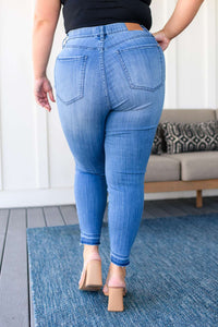 Amanda High Rise Pull on Release Hem Skinny Jeans - The Sapphire Star