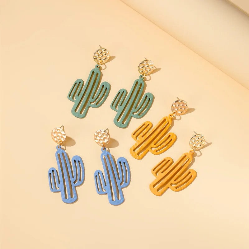 Spring Cactus Earrings