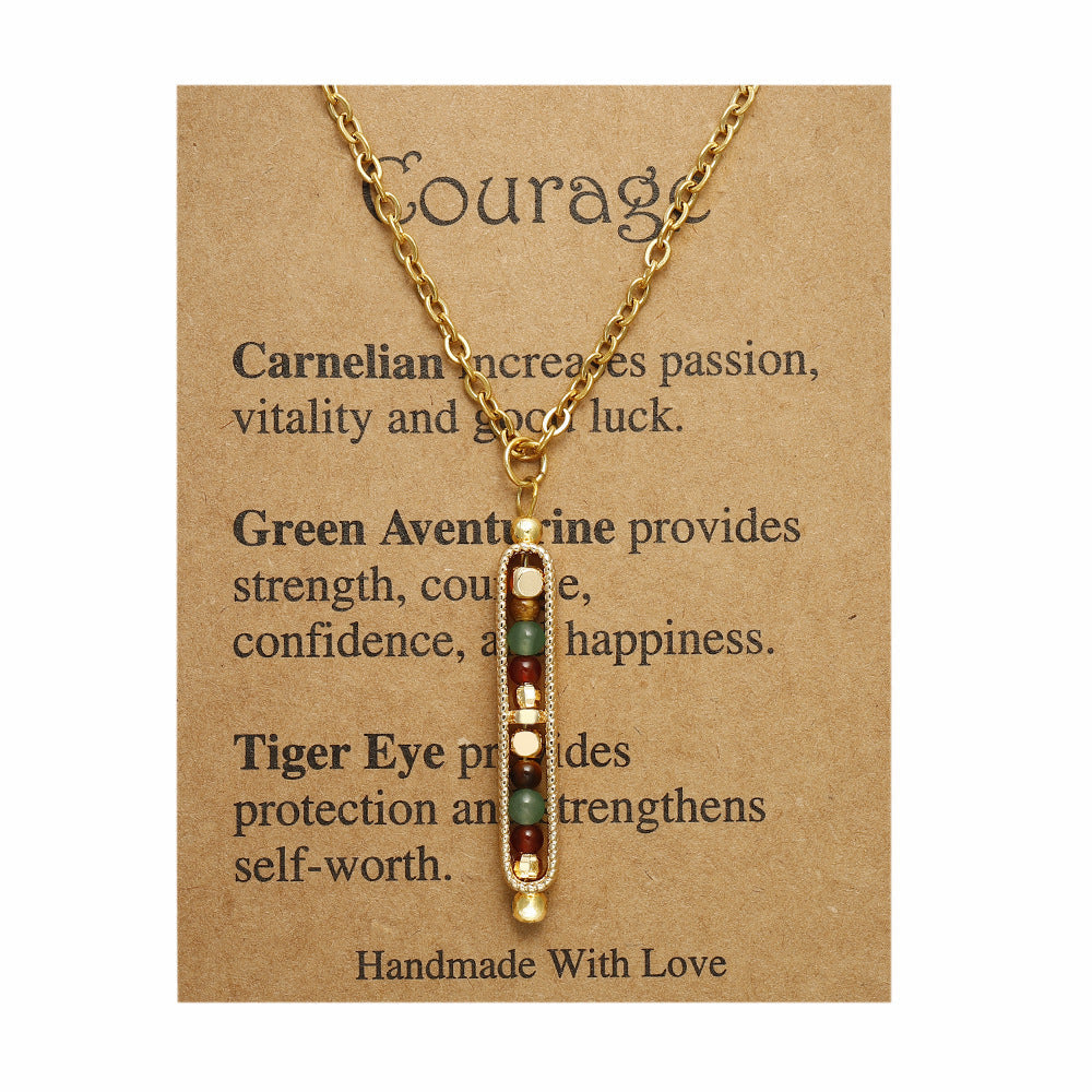 Natural Stone Healing Pendant Necklace