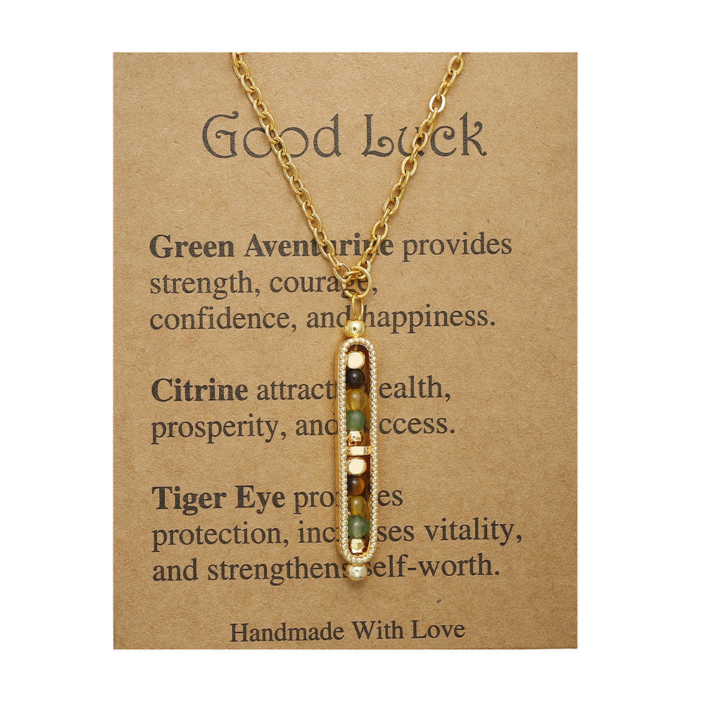 Natural Stone Healing Pendant Necklace