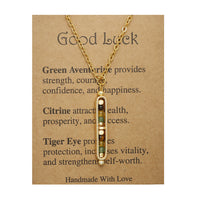 Natural Stone Healing Pendant Necklace