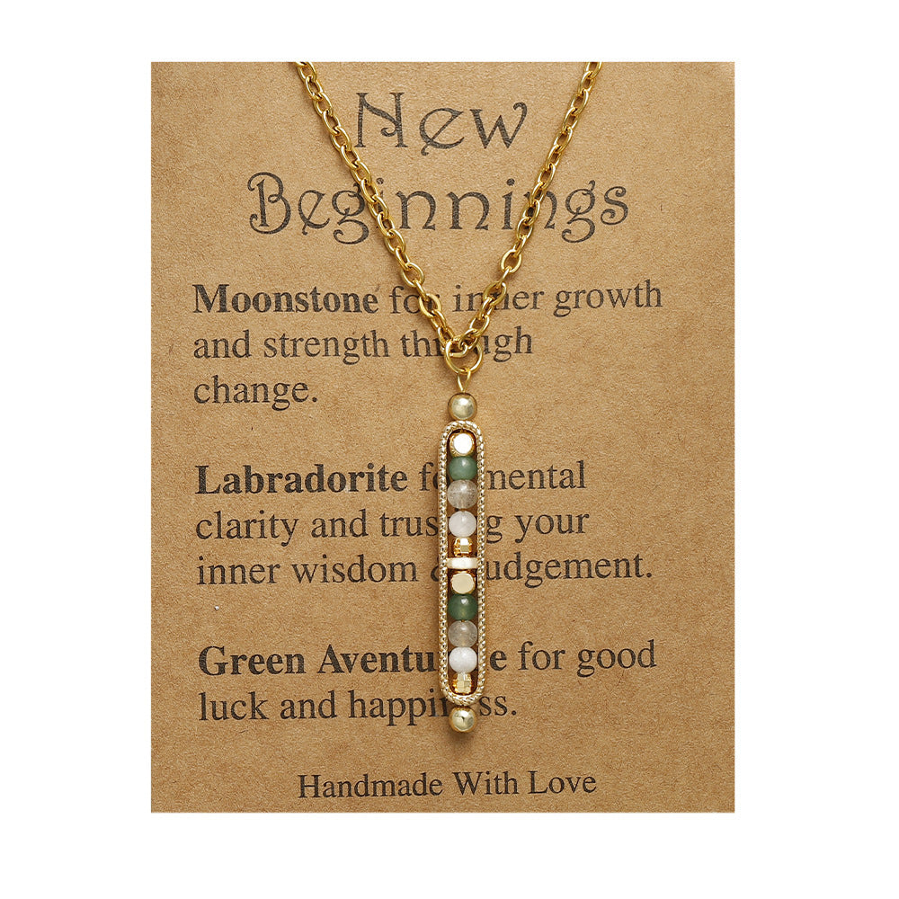 Natural Stone Healing Pendant Necklace
