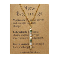 Natural Stone Healing Pendant Necklace