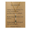 Natural Stone Healing Pendant Necklace