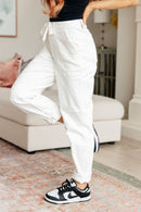 Judy Blue Charlene High Rise Jogger in Ecru