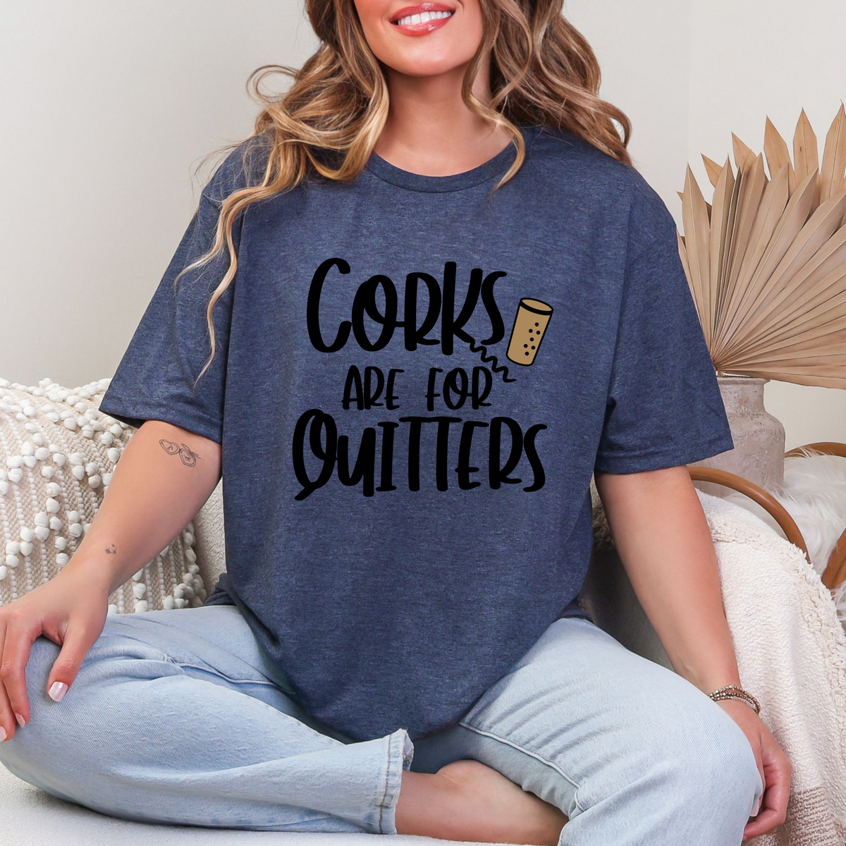 S / Heather Navy Tee