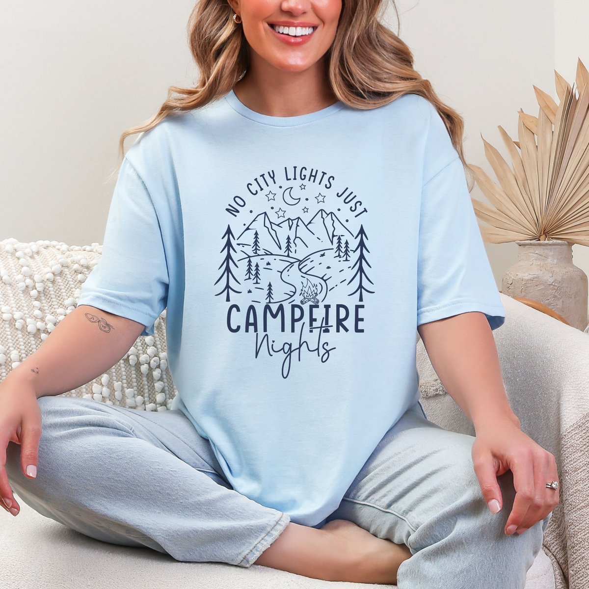 S / Light Blue Tee