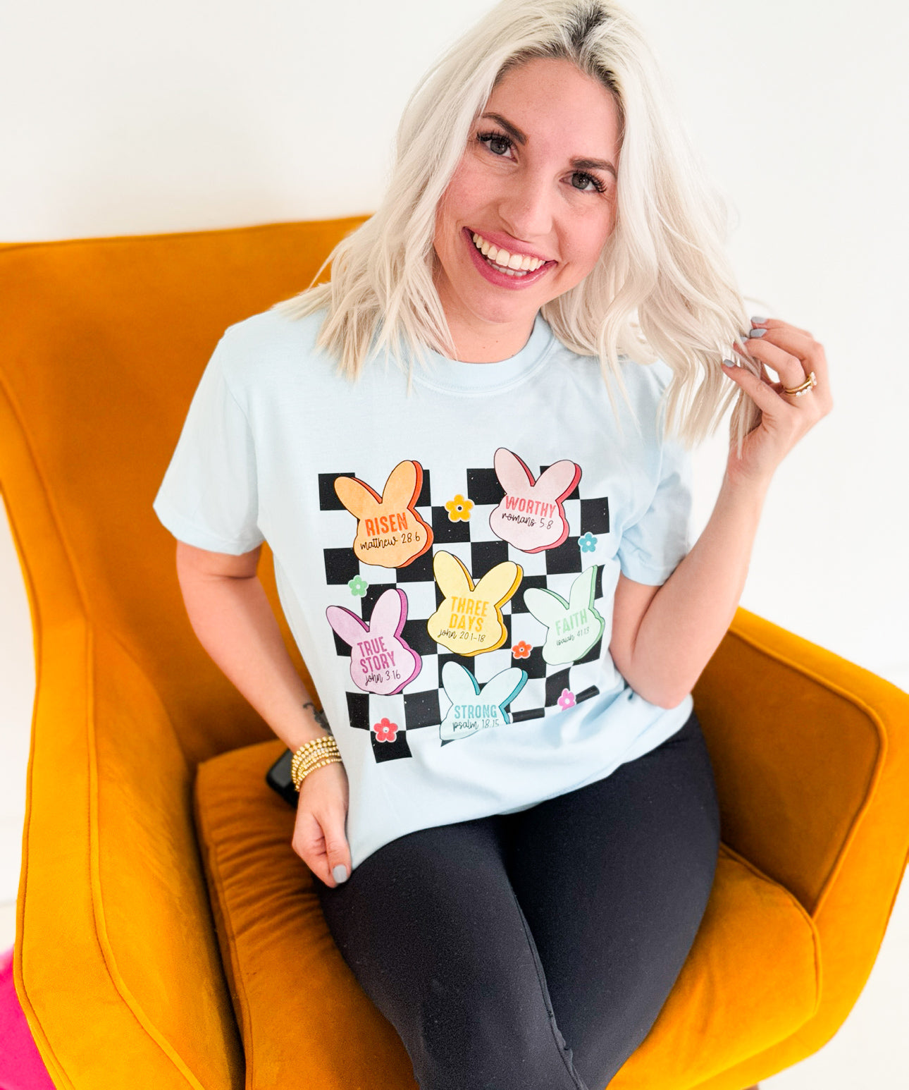 Checker Bunnies Graphic Tee