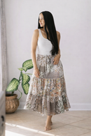 Floral Patches - Midi Skirt