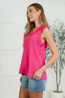 Flourish and Flare Ruffle Detail Tank