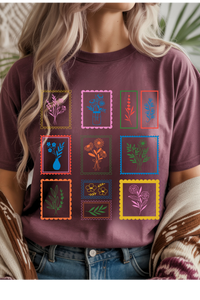 Floral Stamps Graphic Tee