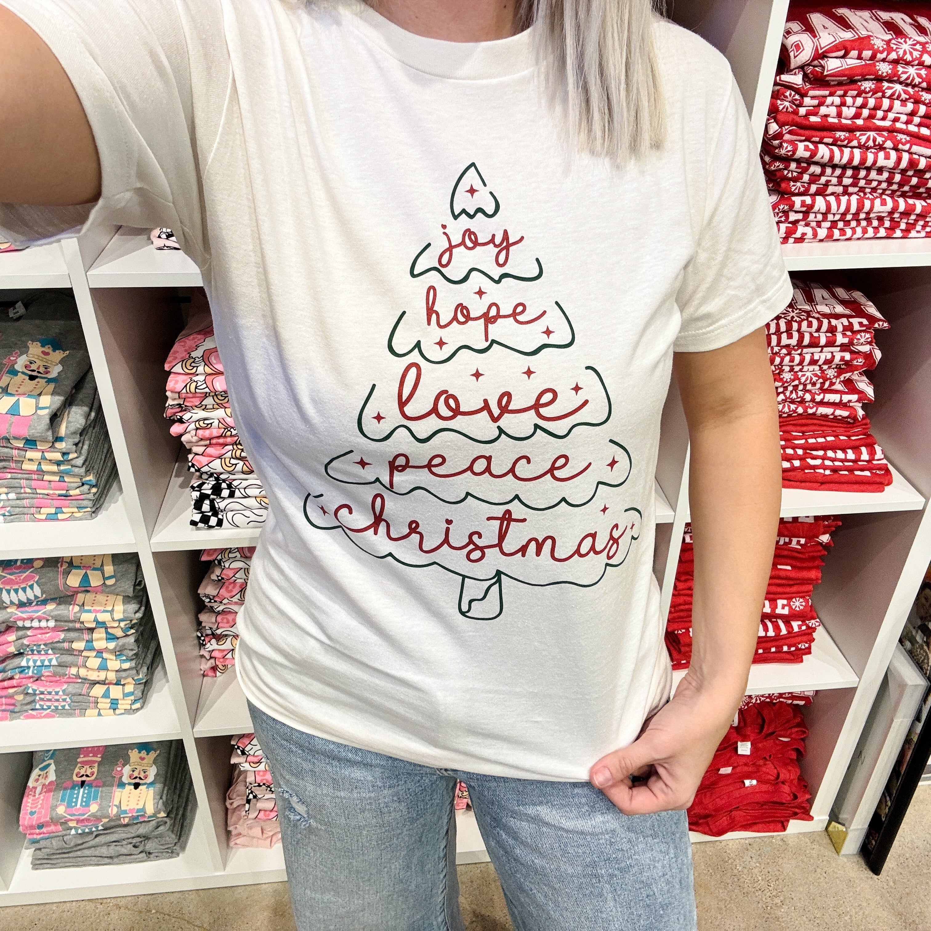 Joy Hope Love Tree Graphic Tee