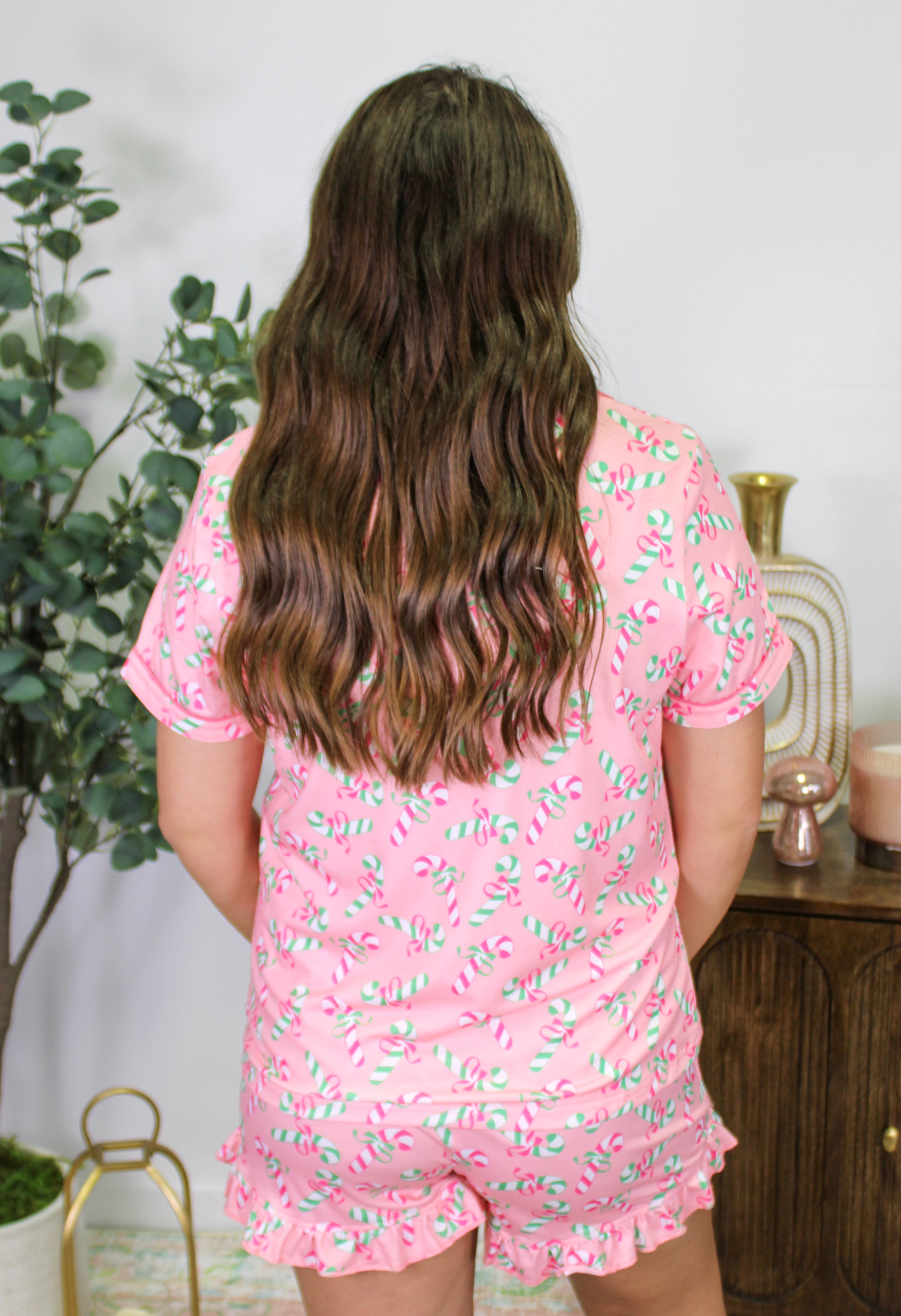 Candy Cane Ruffle Pajamas