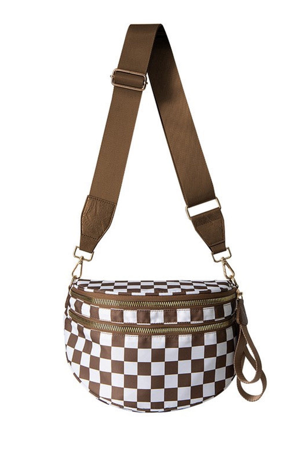 Large Checkered Crossbody Bag