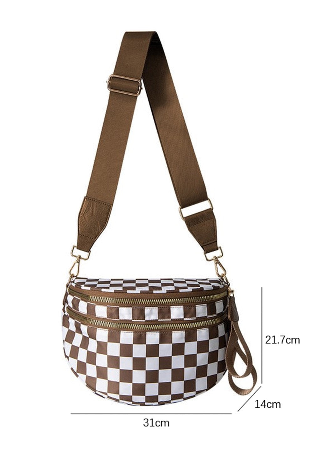 Large Checkered Crossbody Bag