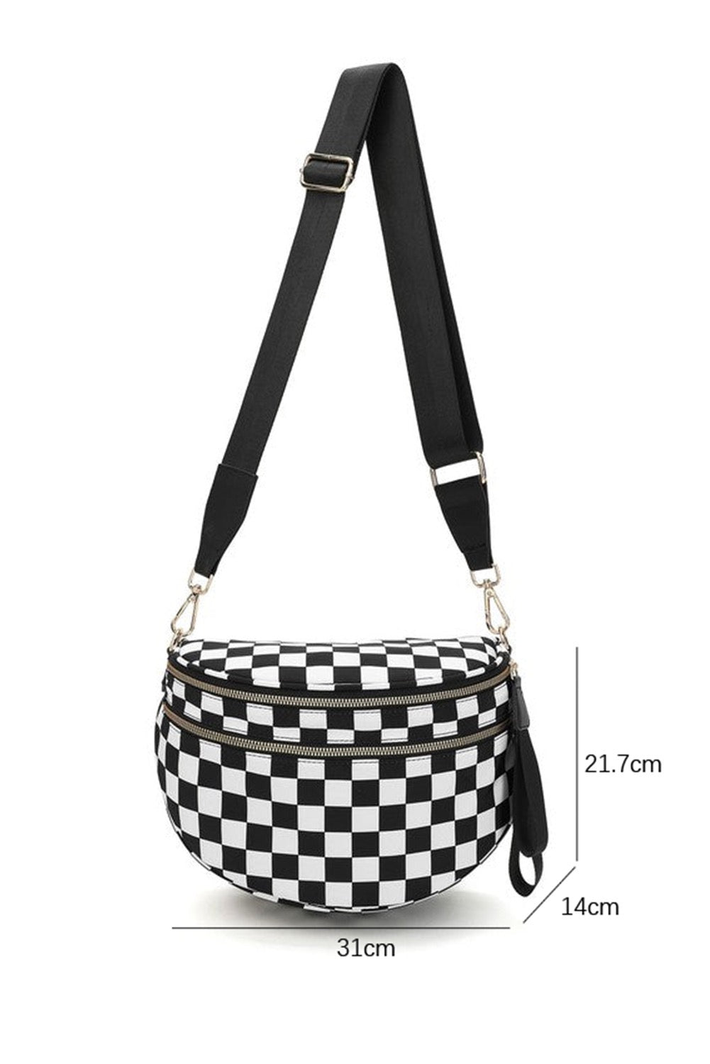 Large Checkered Crossbody Bag
