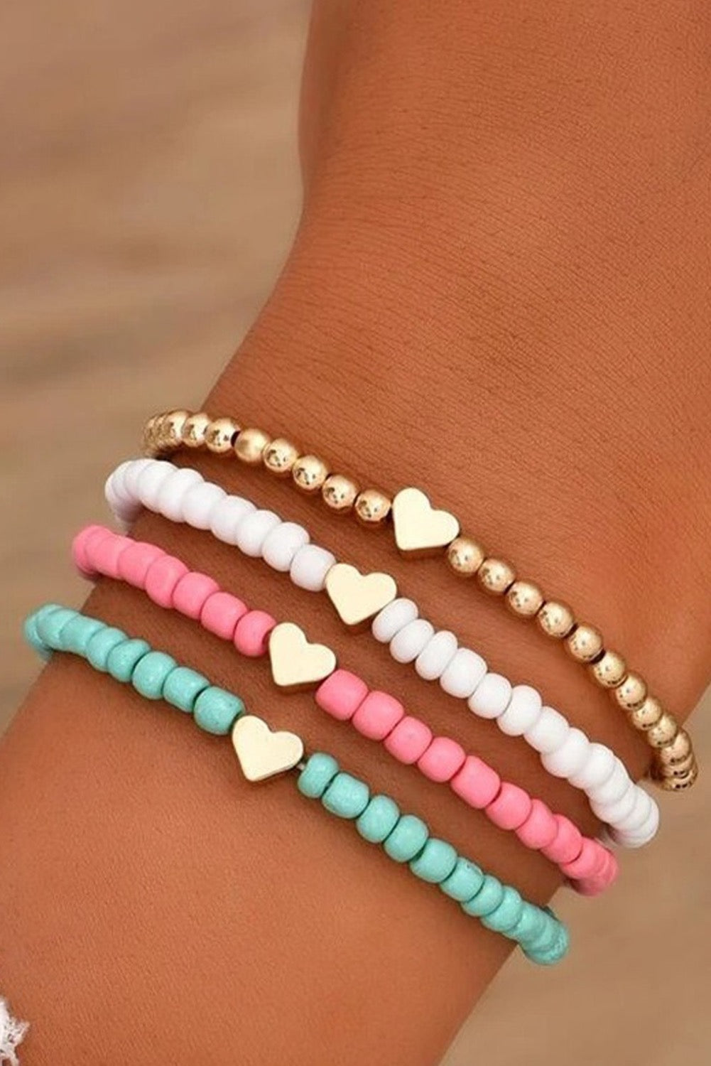 Beaded Heart Bracelets