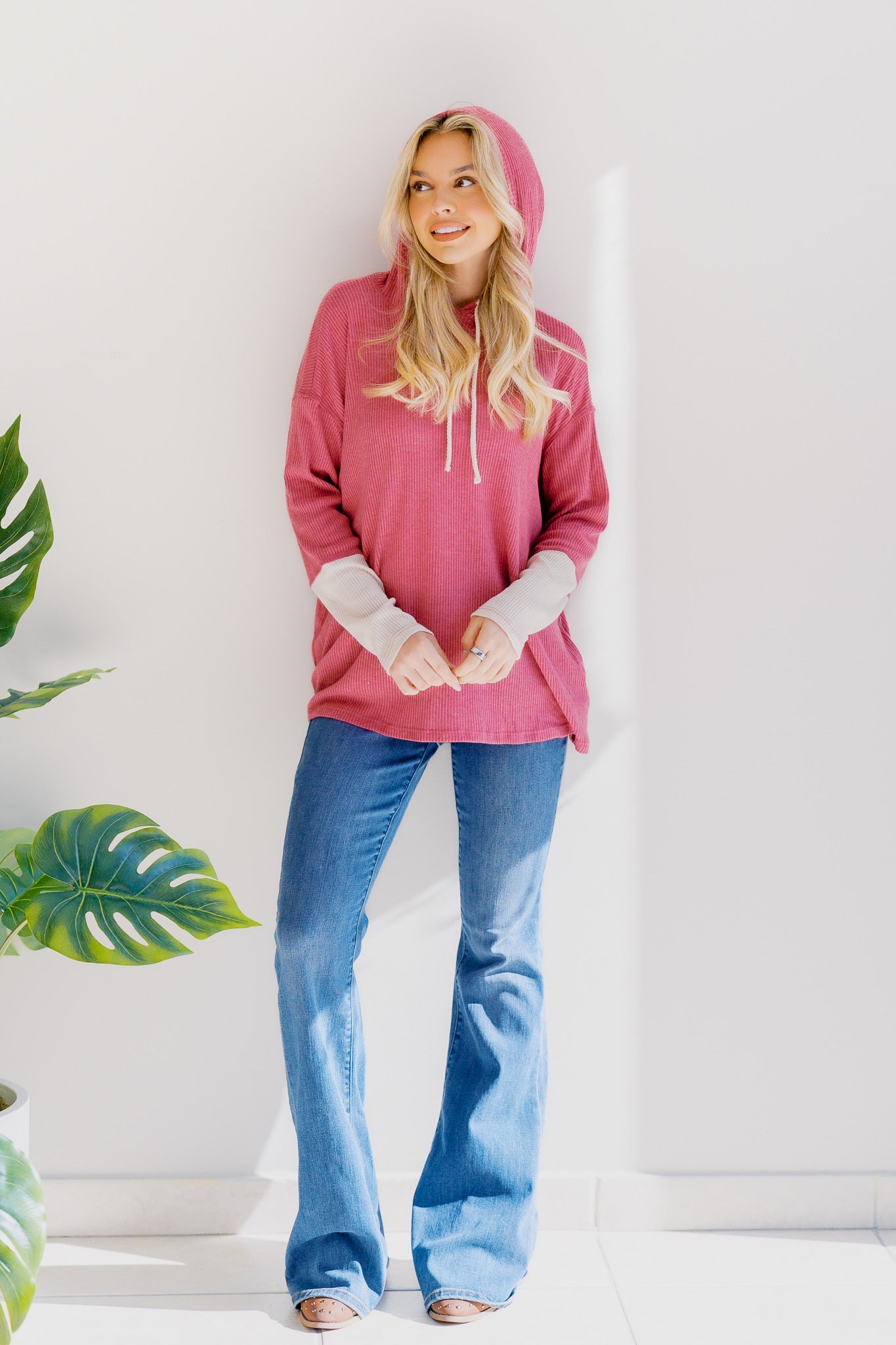 Blush Veil Thumbhole Hoodie