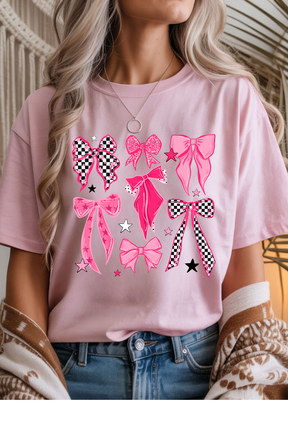Checkered Bows Graphic Tee