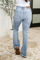 Marlena High Rise Shield Pocket Flare Jeans