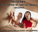 Mystery Full Length Faux Denim w/ Side Leg Designs