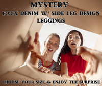Mystery Full Length Faux Denim w/ Side Leg Designs