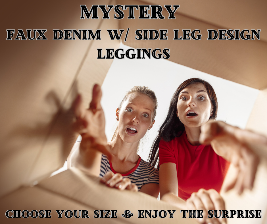 Mystery Full Length Faux Denim w/ Side Leg Designs