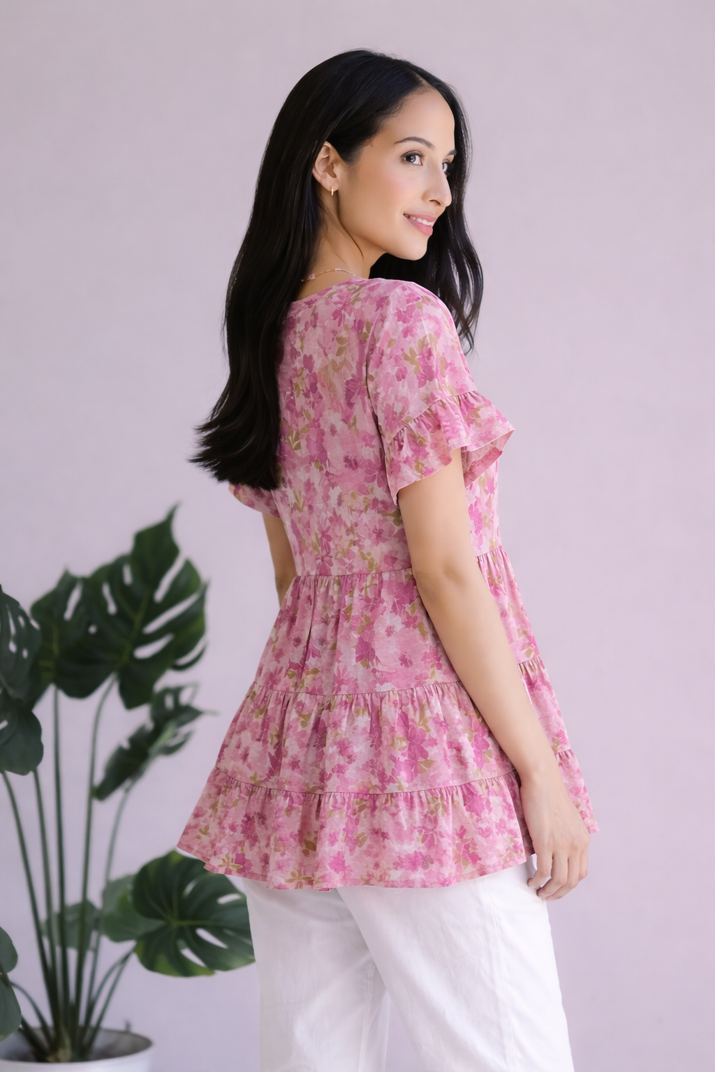 Petalfall Ruffle Top