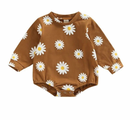 Brown Daisy Romper