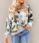 Camo Open Front Cardigan