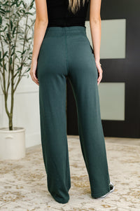 Slow Mornings High Waisted Sweats in Jungle Green
