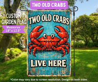 Two Old Crabs Garden Flag